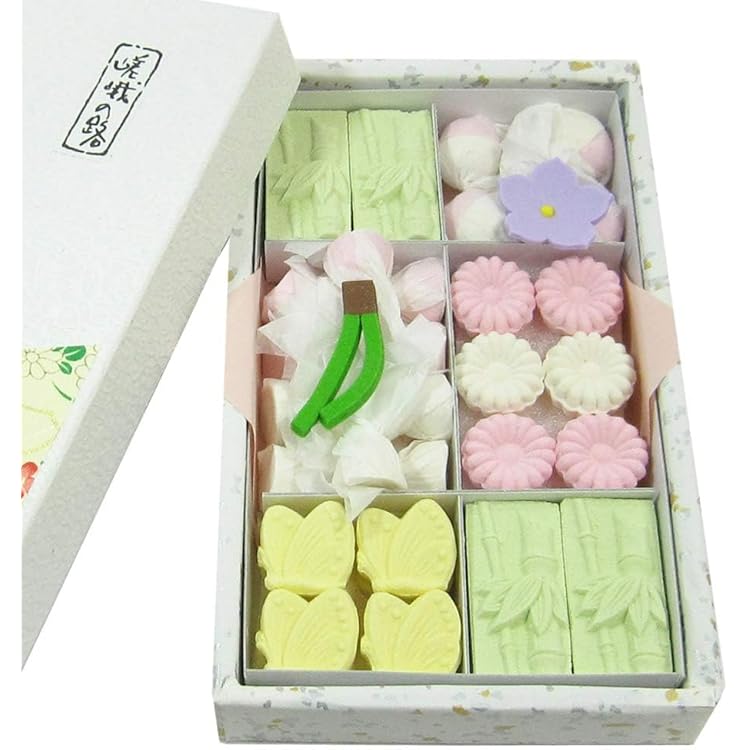 Amazon | 干菓子 落雁「花暦 三月の花」創作菓子 和菓子屋 悠 桜、山吹